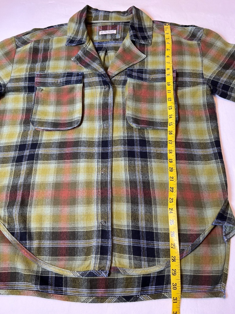 We The Free Izzie Plaid Cargo Shirt Jacket Shacket - Picture 8 of 15